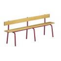 Banc avec dossier longueur 160 cm